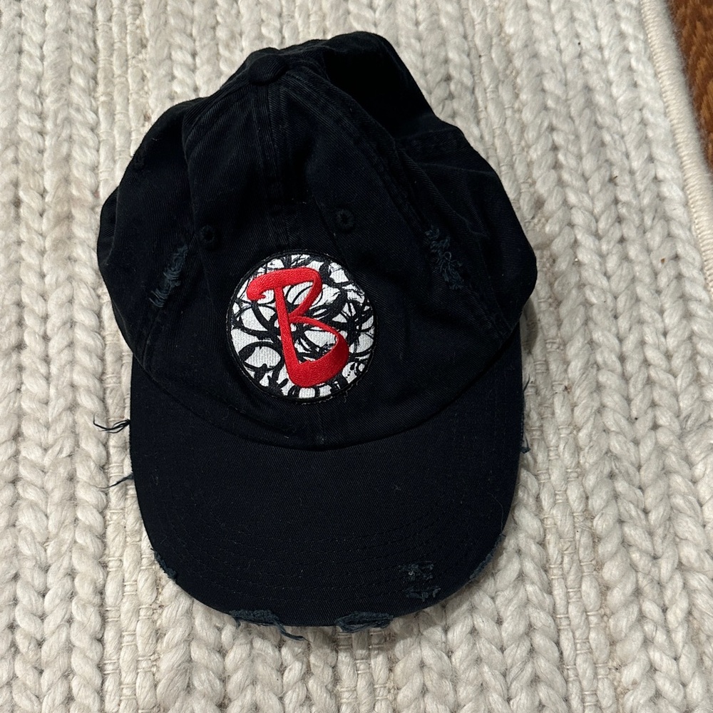 District Black Hat with Red Logo
